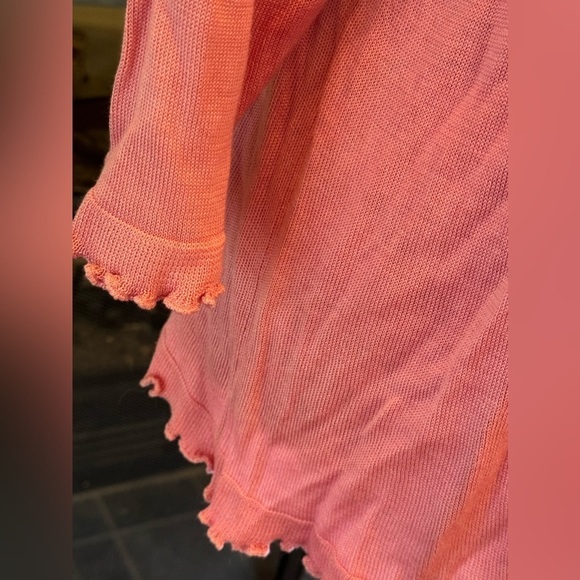 Victoria Holley Vintage Button Front Pink Cardigan Silk 3/4 Length Sleeve XL - Picture 2 of 8